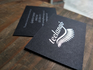 Silver Foil Premium Business Cards , Hot Stamping Name Card Custom Design