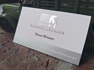 Silver Foil Embossed Business Cards , Delicate Letterpress Name Card 600gsm