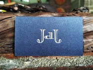 High Class Thick Navy Blue Paper Custom Business Cards With Shining Silver Foil Debossing