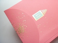Luxury Custom Invitation Envelopes Hot Stamping Matte Gold Foil Red Paper Envelopes