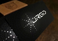High Class Silver Foil Velvet Laminated Business Cards With Die Cut Round Corner