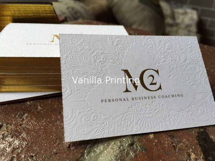 Luxury Uncoated Paper Card Hot Stamp Gold Foil Business Card Black And White Business Card