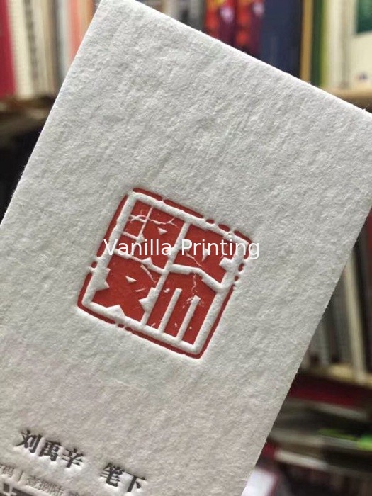 Thick Letterpress Business Cards / Name Cards Extraordinary Intaglio Touching