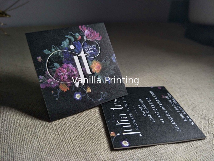 Black Letterpress Business Cards Printing Cotton Textured , 620 Gsm Paper Weight