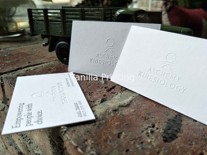 White 2 Sided Business Cards , Promotional High End Business Card Printing