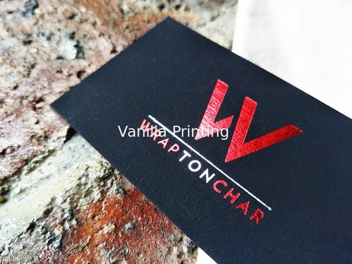 Latest Fancy Black Business Card Customized Printed Velvet business card With Foil Stamping