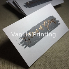 China Rose Gold Custom Foil Stamped Business Cards supplier