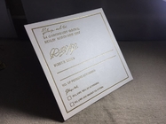 Squared Custom Wedding Invitations With Matte Gold Foil On Front and Back Elegant Invitation