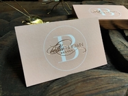 Professional Rose Gold Edge Business Cards , Gold Foil Name Cards 90*54mm