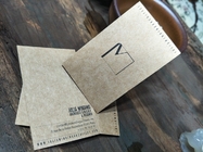 300gsm Kraft Paper Recycled Paper Business Cards With Pantone Printing