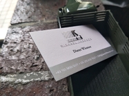 Silver Foil Stamped Letterpress Foil Business Cards With Embossed Logo