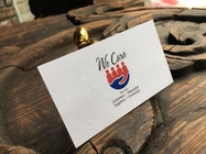 Eco Friendly Premium Business Cards 89*51mm With Varnishing Raised Ink