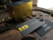 Gold Edge Premium Business Cards Shining Gold Name Card 0.7mm Thickness