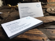 Free Design Double Sided Letterpress Business Cards With Painted Edge 90*54mm