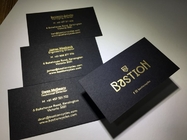 Luxury Foil Stamping Gold Foil Business Card Customized Design Black Card