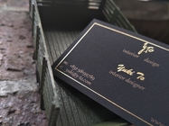 Luxury Foil Stamping Gold Foil Business Card Customized Design Velvet Card
