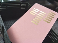 Custom Size Pink Foil Stamped Business Cards 300gsm ISO 9001 / SGS Approved