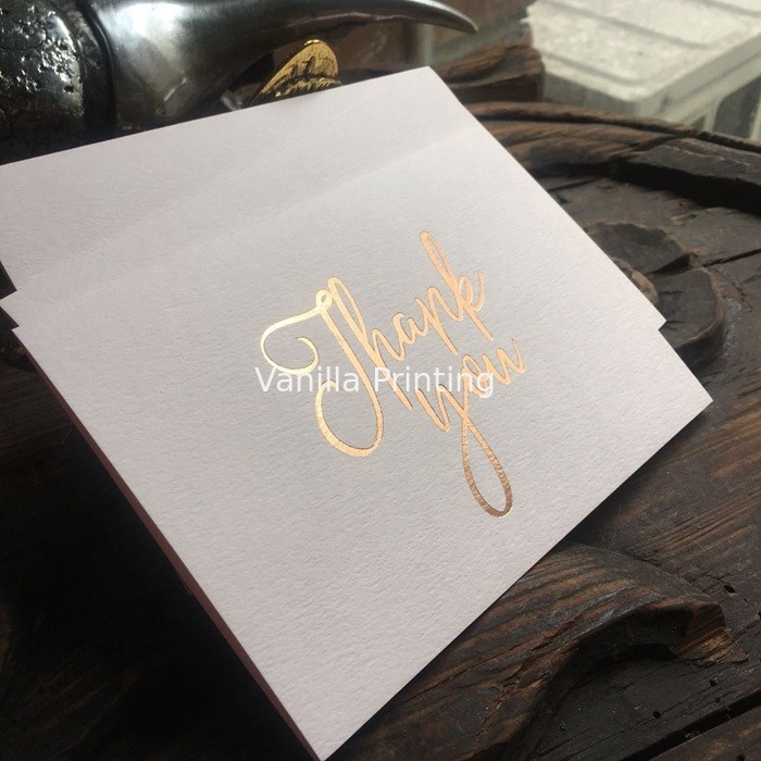 Gold Foil Stamped Square Wedding Invitations Cards , Wedding Rehearsal Dinner Invitations