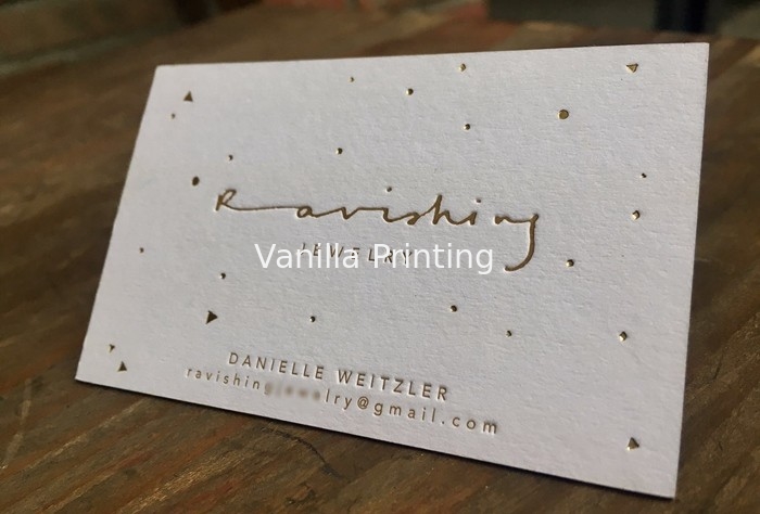 High End Debossed Business Card Printing , Emboss Name Card 620gsm Paper Weight