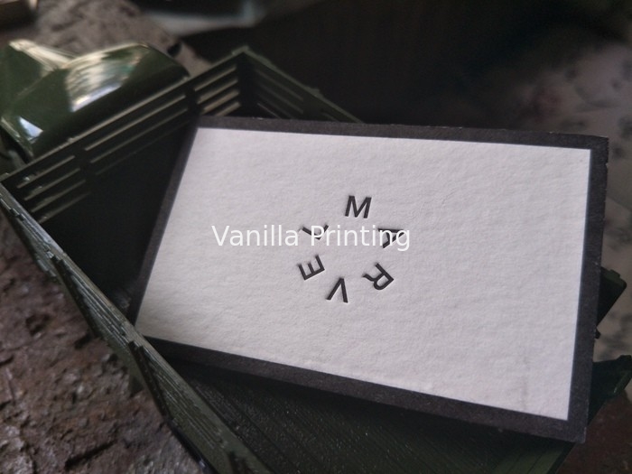 Premium Textured Letterpress Business Cards For Hair Stylist / Personal Trainer
