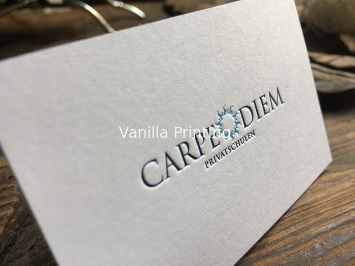 Free Design Double Sided Letterpress Business Cards With Painted Edge 90*54mm