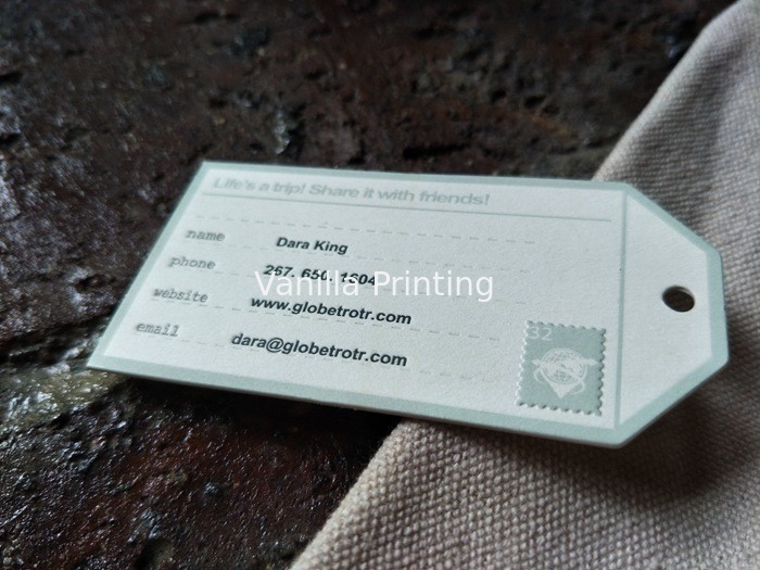Die Cut Custom Embossed Business Cards Beautiful Design With 0.7mm Thickness