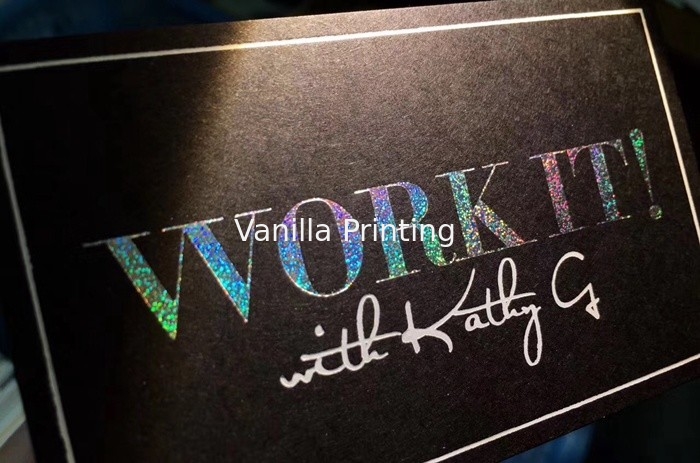 Luxury Foil Stamping Colorful Foil & Laser Silver Foil Business Card
