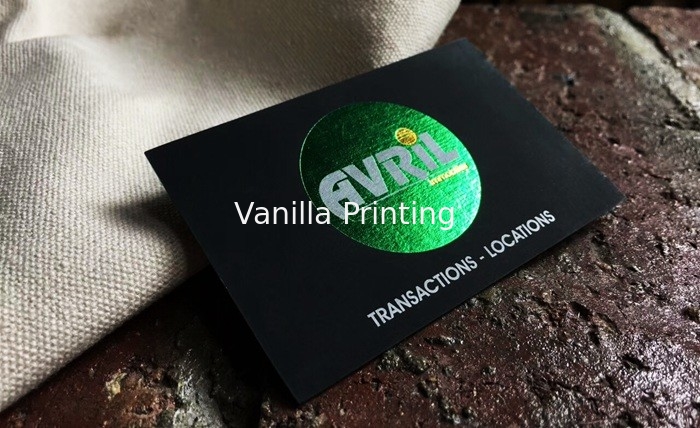 Foil Stamped Velvet Touch Business Cards , Custom Printable Business Cards