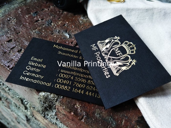 Eco Friendly Hot Foil Stamping Business Cards , Premium Matte Business Cards